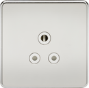 Knightsbridge MLA SF5APCW Screwless 5A Unswitched Socket - Polished Chrome with White Insert