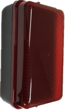 Knightsbridge MLA AMLEDR 230V IP54 5W LED Security Amenity Bulkhead Black Base with Red Diffuser
