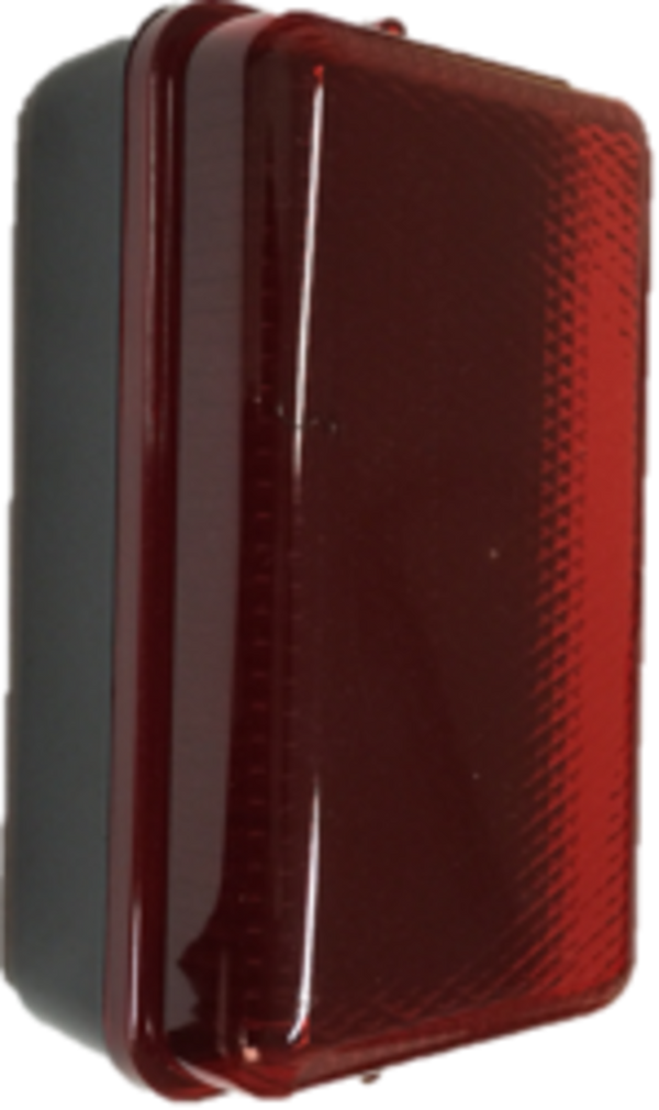 Knightsbridge MLA AMLEDR 230V IP54 5W LED Security Amenity Bulkhead Black Base with Red Diffuser