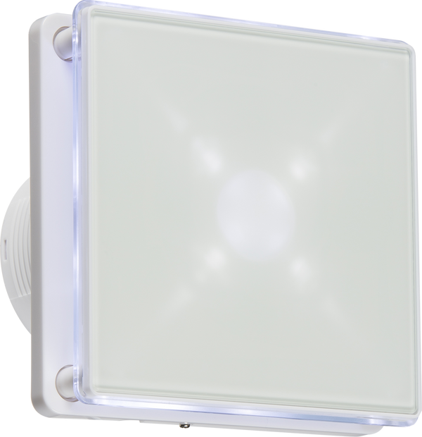 Knightsbridge MLA EX003T 100mm/4 inch LED Backlit Extractor Fan with Overrun Timer - White