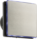 Knightsbridge MLA EX004T 100mm/4 inch LED Backlit Extractor Fan with Overrun Timer - Black and Stainless Steel