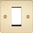 Knightsbridge MLA FP1GPB Flat Plate 1G Modular Faceplate - Polished Brass