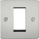 Knightsbridge MLA FP1GBC Flat Plate 1G Modular Faceplate - Brushed Chrome