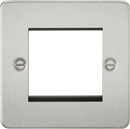 Knightsbridge MLA FP2GBC Flat Plate 2G modular faceplate - brushed chrome