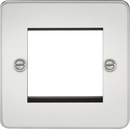 Knightsbridge MLA FP2GPC Flat Plate 2G modular faceplate - polished chrome