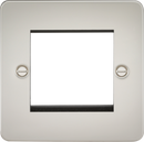 Knightsbridge MLA FP2GPL Flat Plate 2G modular faceplate - pearl