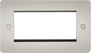Knightsbridge MLA FP4GPL Flat Plate 4G modular faceplate - pearl