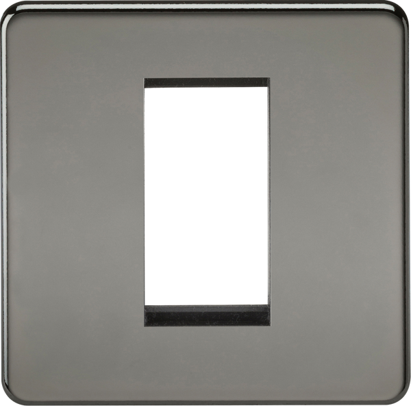 Knightsbridge MLA SF1GBN Screwless 1G Modular Faceplate - Black Nickel