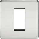 Knightsbridge MLA SF1GPC Screwless 1G Modular Faceplate - Polished Chrome