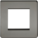 Knightsbridge MLA SF2GBN Screwless 2G Modular Faceplate - Black Nickel