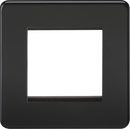 Knightsbridge MLA SF2GMB Screwless 2G Modular Faceplate - Matt Black