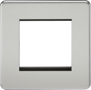 Knightsbridge MLA SF2GPC Screwless 2G Modular Faceplate - Polished Chrome