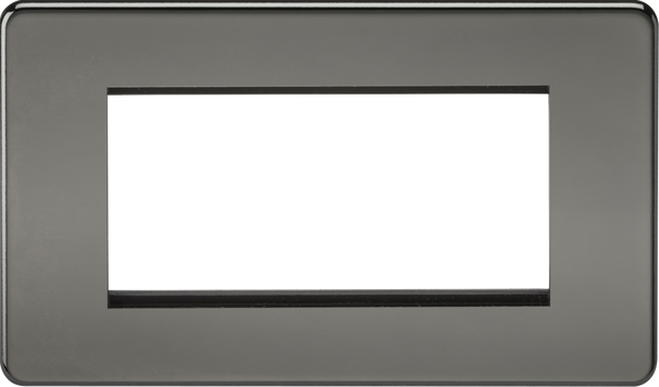 Knightsbridge MLA SF4GBN Screwless 4G Modular Faceplate - Black Nickel