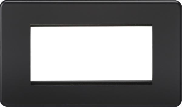 Knightsbridge MLA SF4GMB Screwless 4G Modular Faceplate - Matt Black