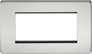 Knightsbridge MLA SF4GPC Screwless 4G Modular Faceplate - Polished Chrome
