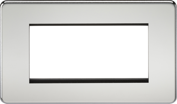 Knightsbridge MLA SF4GPC Screwless 4G Modular Faceplate - Polished Chrome