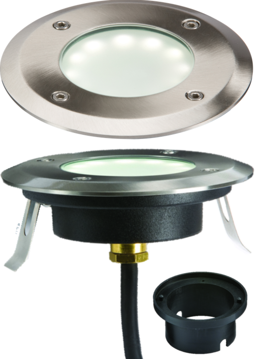 Mlla Led Knightsbridge MLA LEDM08W1 230V IP65 1.7W LED White Ground / Deck Ligh