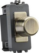 Knightsbridge MLA GDM150IAB 1G 2-way 10-150W (5-100W LED) intelligent dimmer - antique brass