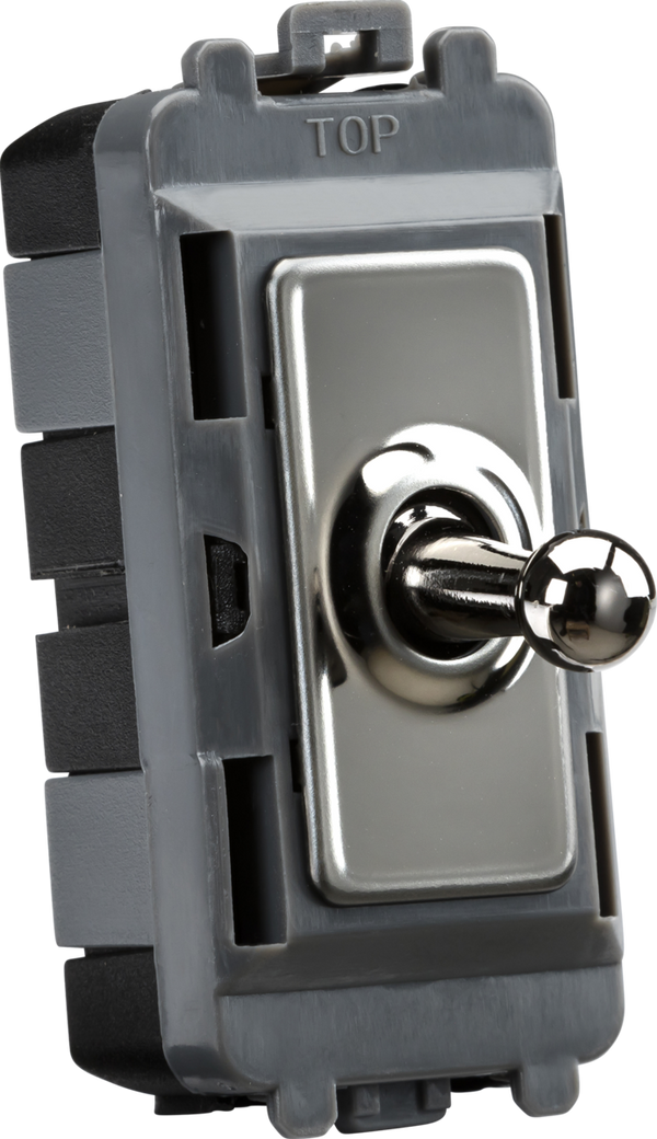 Knightsbridge MLA GDM02TOGBN 20AX 1G DP Toggle switch - black nickel