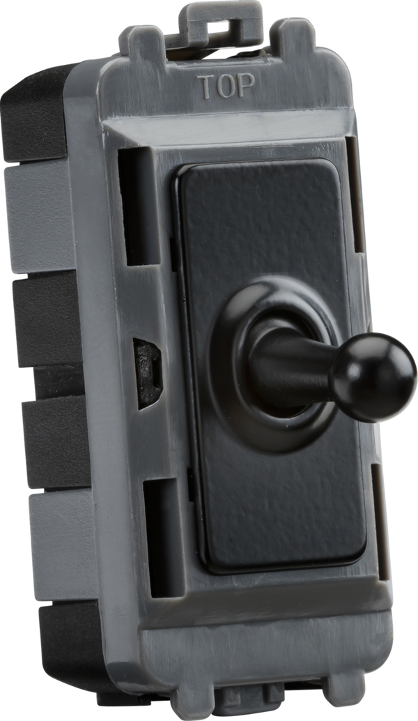 Knightsbridge MLA GDM02TOGMB 20AX 1G DP Toggle switch - matt black