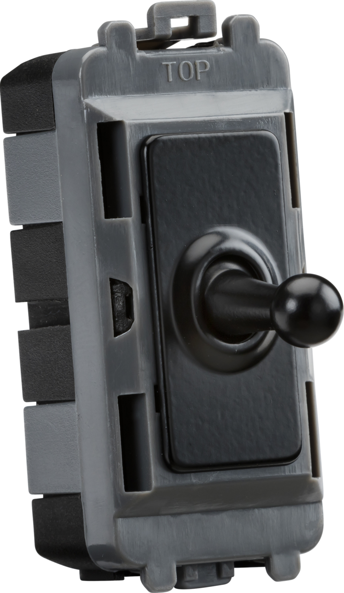 Knightsbridge MLA GDM02TOGMB 20AX 1G DP Toggle switch - matt black