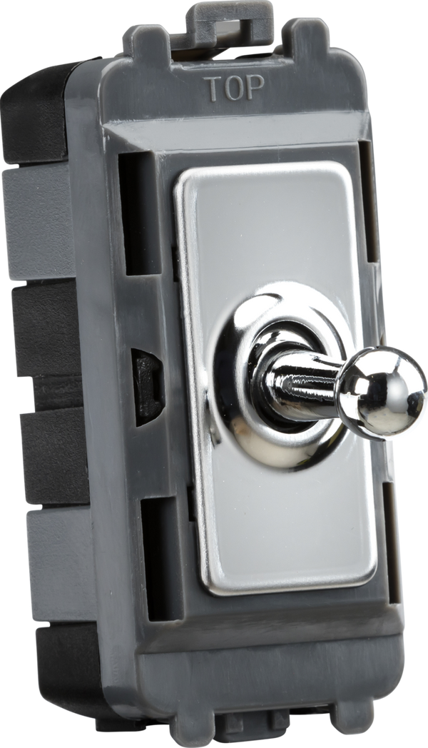 Knightsbridge MLA GDM02TOGPC 20AX 1G DP Toggle switch - polished chrome