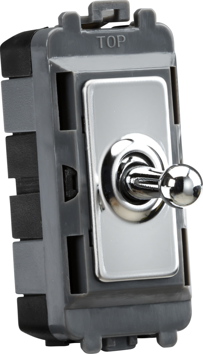 Knightsbridge MLA GDM02TOGPC 20AX 1G DP Toggle switch - polished chrome