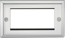 Knightsbridge MLA CV4GPC 4G Modular Faceplate - Bevelled Edge Polished Chrome