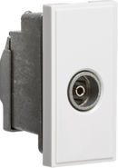 Knightsbridge MLA NETTVSWH Screened TV Outlet 25 x 50mm - White