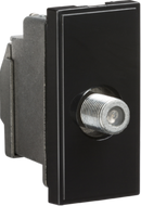 Knightsbridge MLA NETSATSBK Screened SAT TV Outlet Module 25 x 50mm - Black