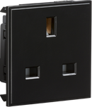 Knightsbridge MLA NET13BK 13A 1G unswitched socket module 50 x 50mm - black