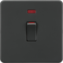 Knightsbridge MLA Screwless SF81MNAT 45A 1G DP switch with neon - anthracite