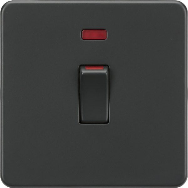 Knightsbridge MLA SF81MNAT 45A 1G DP switch with neon - anthracite