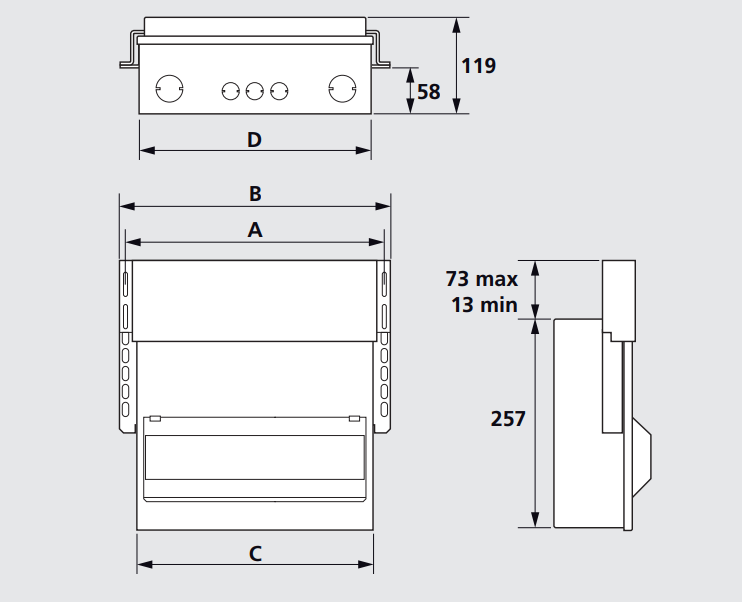 wylex FALNM1106L 11 Way Meter Cabinet Consumer Unit Main Switch 100A