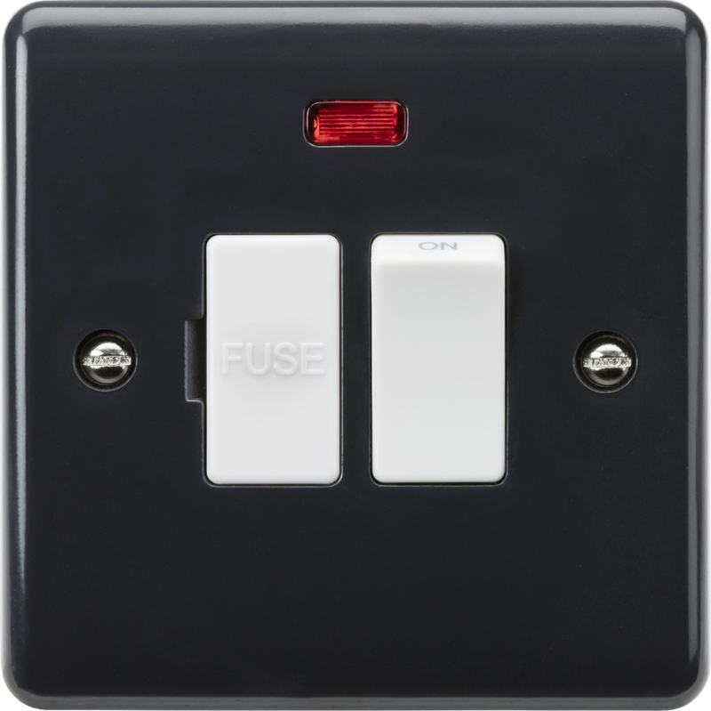Knightsbridge MLA PM6300NF 13A switched fused spur with neon and flex outlet from base [Part M Compliant]