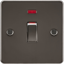 Knightsbridge MLA FP81MNGM 45A 1G DP Switch with neon - gunmetal