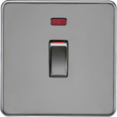 Knightsbridge MLA Screwless SF81MNBN 45A 1G DP switch with neon - black nickel