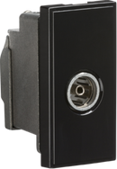 Knightsbridge MLA NETTVSBK Screened TV Outlet 25 x 50mm - Black