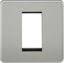 Knightsbridge MLA SF1GBC Screwless 1G Modular Faceplate - Brushed Chrome