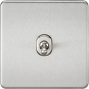Knightsbridge MLA SF12TOGBC Screwless 10AX 1G Intermediate Toggle Switch - Brushed Chrome