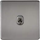 Knightsbridge MLA SF12TOGBN Screwless 10AX 1G Intermediate Toggle Switch - Black Nickel