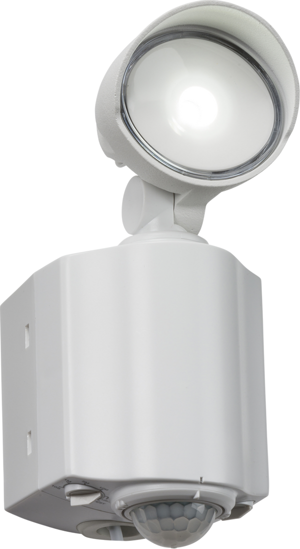 Knightsbridge MLA FL8W 230V  IP44 8W LED Single Spot White Security Light with PIR