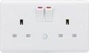 Knightsbridge MLA CU9NL 13A 2G DP switched socket with night light function