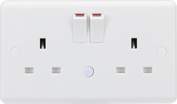 Knightsbridge MLA CU9NL 13A 2G DP switched socket with night light function