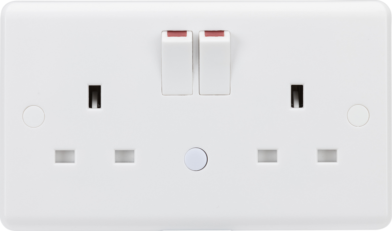 Knightsbridge MLA CU9NL 13A 2G DP switched socket with night light function