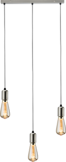 Knightsbridge MLA CALCO3BBC CALLA - 230V E27 Contemporary 3 Light Bar Pendant - Brushed Chrome