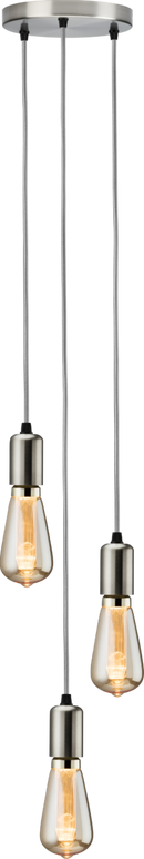 Knightsbridge MLA CALCO3PBC CALLA - 230V E27 Contemporary 3 Light Pendant - Brushed Chrome