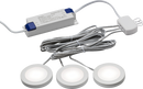 Knightsbridge MLA UNDKIT3WCW 230V IP20 2.5W LED Dimmable Under Cabinet Lights in White - Pack of 3  - 4000K