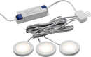 Knightsbridge MLA UNDKIT3WWW 230V IP20 2.5W LED Dimmable Under Cabinet Lights in White - Pack of 3 - 3000K