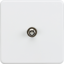 Knightsbridge MLA SF0150MW Screwless 1G SAT TV outlet (non-isolated) - Matt white